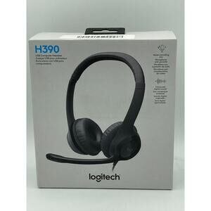 Logitech H390 Over-Head Comfort USB Headphones Noise-Canceling Microphone - NEW